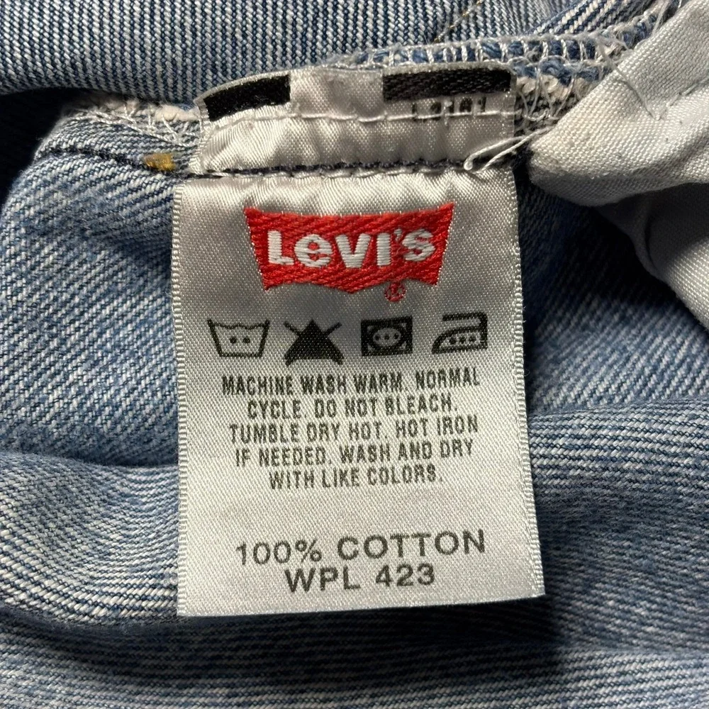 VTG Levi's 501 Jeans Mens 36x34 Fit 34x33 Blue Button Fly Straight Leg 90s Denim